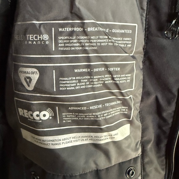 Helly Hansen Black Raincoat Weather-Resistant Outdoor Wear - Picture 3 of 4